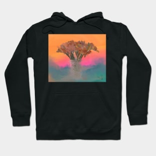 Chemical sunset on the cities of the world but the flowers bloom forever. Hoodie